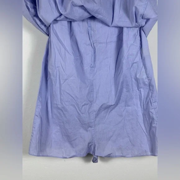 NWOT Zara Soft Blue Mini Romper Dress- S - Picture 12 of 14